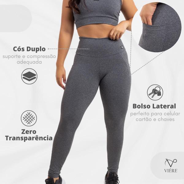 Imagem de Calça Legging que Não Fica Transparente com Bolso Viére