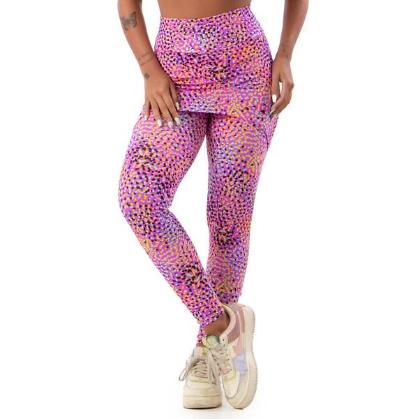 Imagem de Calça Legging Saia Suplex Estampada Fitness Academia Tapa Bumbum