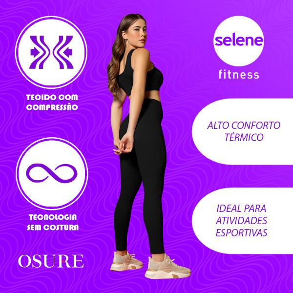 Imagem de Calça Legging Selene Feminina Leg Grossa Sem Costura Legue Fitness Leguin Academia Sem Transparência Cintura Alta Cós Alto