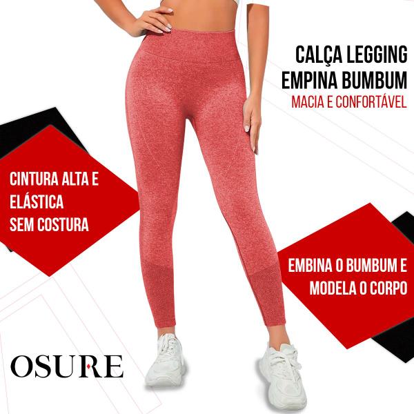 Imagem de Calça Legging Sport Feminina Levanta Empina Bumbum Microfibra Esportiva Academia Leguin Confortável