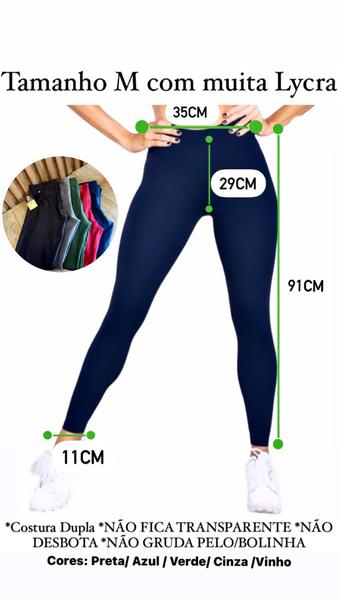 Imagem de Calça Legging Suplex Cos Alto, Costura Dupla Perfeita para o Dia a Dia