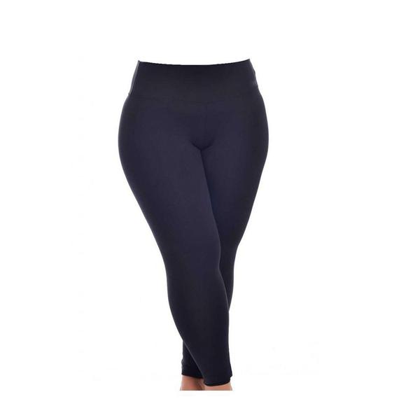 Imagem de Calça Legging Suplex Cós Alto Plus Size Tamanhos Especiais G4/G5/G6/G7 - Preto