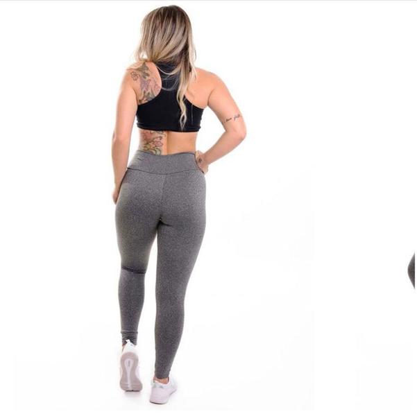 Imagem de Calça Legging Suplex Grossa Fitness Levanta Bumbum Cintura Alta Academia Zero Transparencia