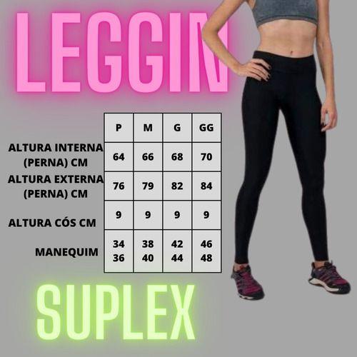 Imagem de Calça Legging Suplex  Leg Reforçada Fitness Cintura Alta