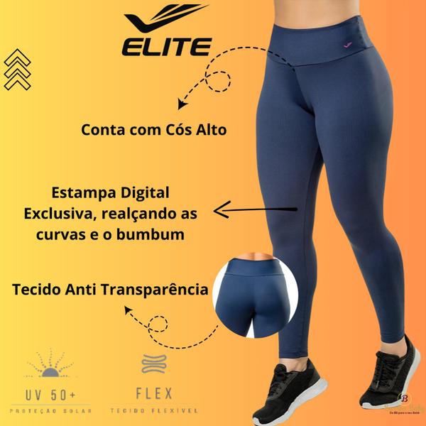 Imagem de Calça Legging Suplex Poliamida UV+50 Microfibra Sport Fitness Academia Original Elite