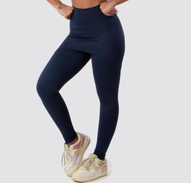 Imagem de Calça Legging Suplex Saia Tapa Bumbum Cintura Alta Fitness