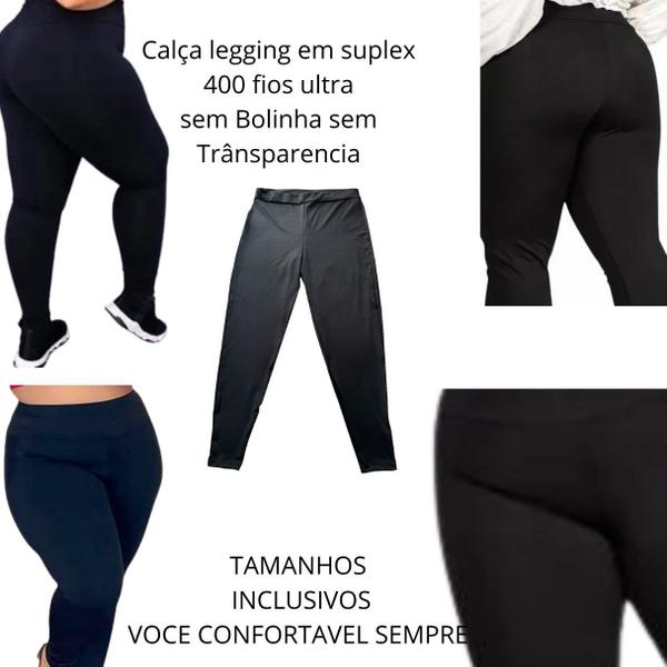 Imagem de Calça Legging Tamanhos Especiais Grandes Tecido 400 fios