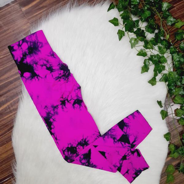 Imagem de Calça Legging Tie Dye Empina Bumbum Poliamida Fitness para Treino Academia e Yoga