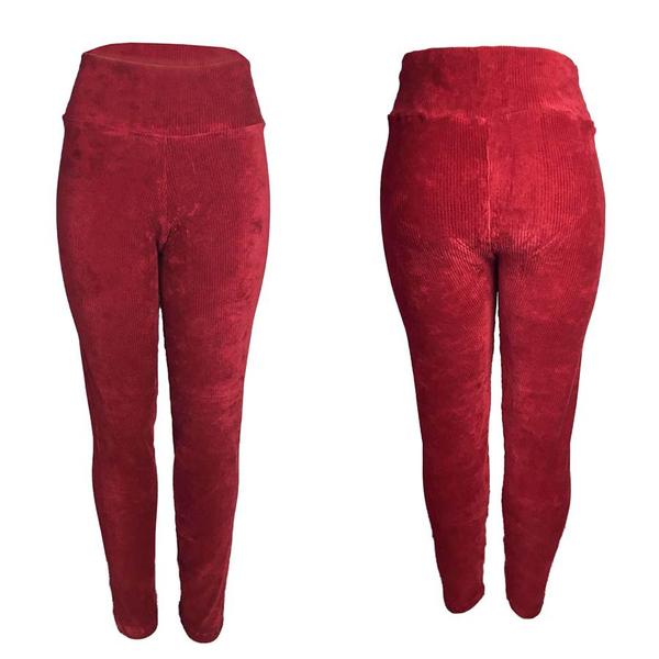 Imagem de calça Legging Veludo Cotelê Feminina Calça Leg Inverno Frio