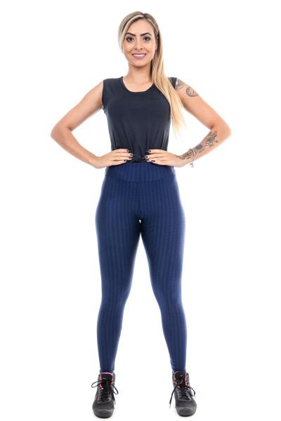 Imagem de Calça Legging Wolfox Poliamida 3d Básico Cintura Alta Feminina