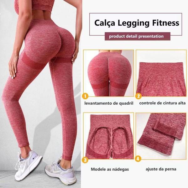 Imagem de Calça Leggings Feminina Treino Fitness Realça Bumbum e cintura