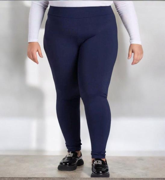 Imagem de Calça Leggings Plus Size Cós Alto Zero Transparência