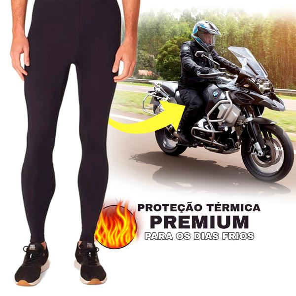 Imagem de Calça Masculina Legging Térmica Aquecida Forrada Para Motoqueiros