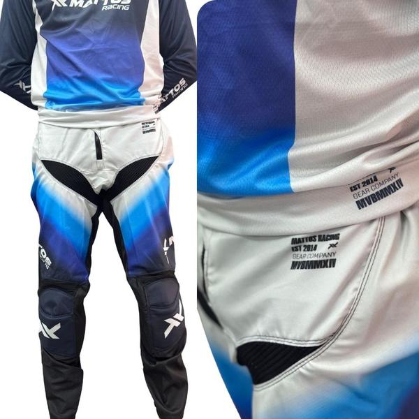 Imagem de Calça motocross mattos rancing creation trilha azul original