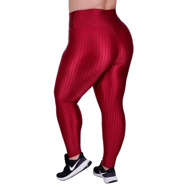 Imagem de Calça Plus Size de Academia Moda Fitness Feminina Legging 3D Cintura Alta Laura