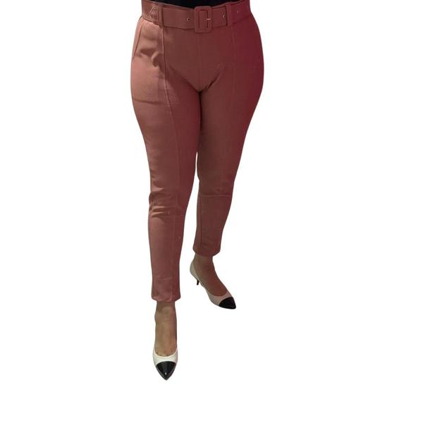 Imagem de Calça Plus Size Feminina Legguing Malha Pop Com Cinto Cintura Alta Zero Transparência Até o Tamanho 50