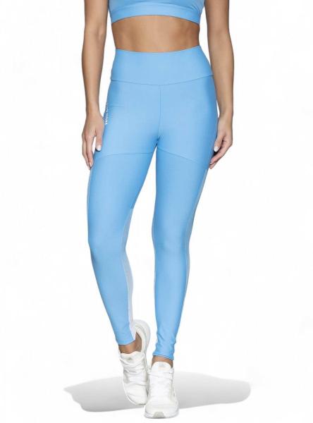 Imagem de Calca Run More Blocking Cintura Alta com Tule Degrade - feminino - azul