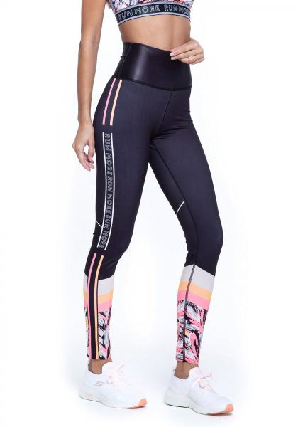 Imagem de Calca Run More Reversivel Cintura Alta - feminino - preto+branco