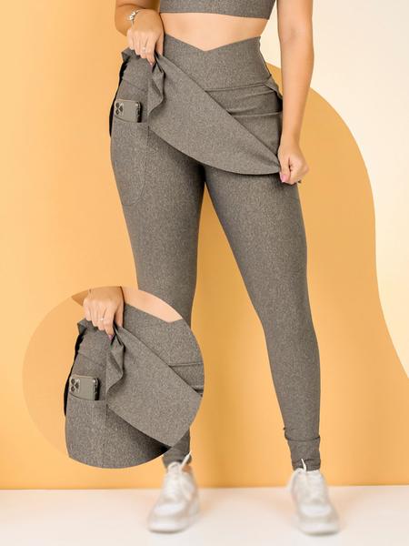 Legging Store Legging Com Telinha Calça Legging Fitness Tela Azul