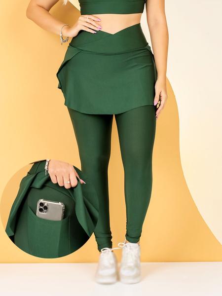 Moda Fitness Saia Por Cima Da CalÃ§a Academia CalÃ§a Legging