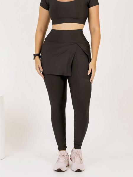 Imagem de Calça Saia Legging Feminina Moda Evangélica Fitness Com Bolso Lateral The Start