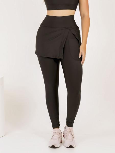 Imagem de Calça Saia Legging Feminina Moda Evangélica Fitness Com Bolso Lateral The Start