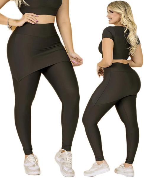 Imagem de Calça Saia Legging  Fitness Moda  Evangélica Academia The Start Suplex Treino