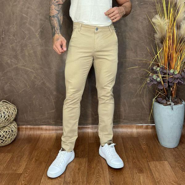 Imagem de Calça Sarja Masculina Esporte Fino Social