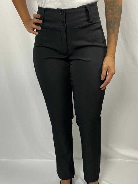 Calça Social Feminina Cintura Media Uniforme Para Trabalho