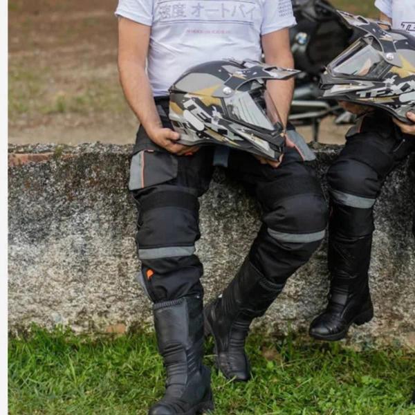 Imagem de Calça Texx Armor Masculina Preta Cinza Laranja