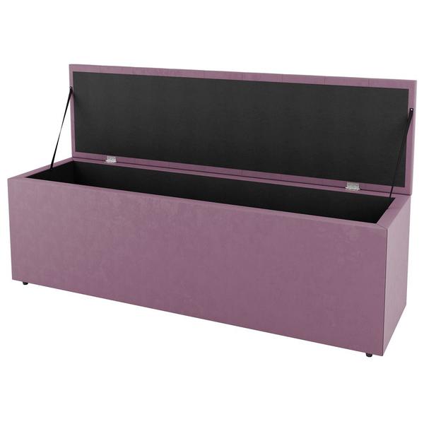 Imagem de Calçadeira Baú Casal Cora 140cm Suede Rosé - Desk Design