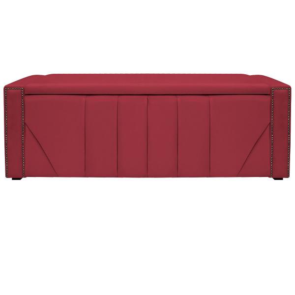 Imagem de Calçadeira Baú Casal Minsk P02 140 cm para cama Box Suede - ADJ Decor