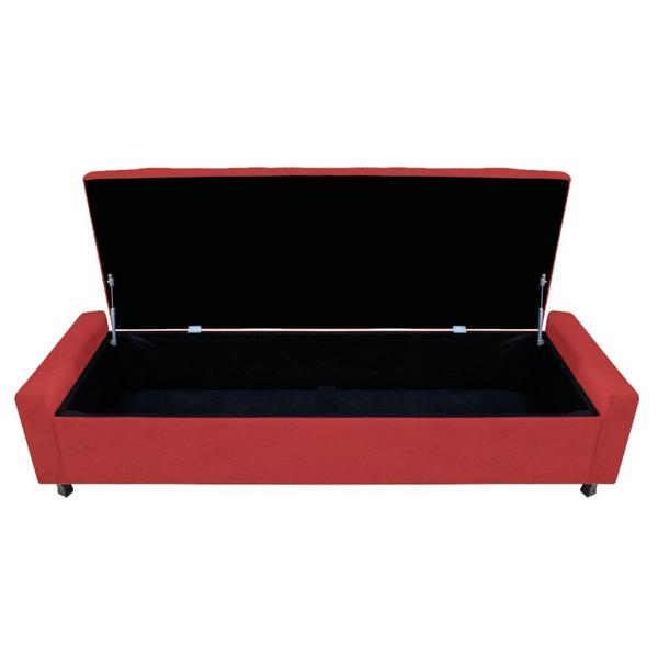 Imagem de Calçadeira Baú King Everest P02 195 cm para cama Box Corano Vermelho - Amarena Móveis