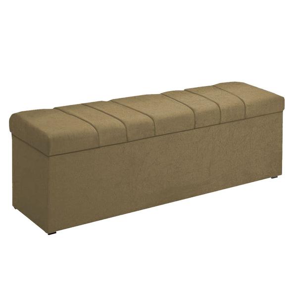 Imagem de Calçadeira Baú King Kiara 190 CM Suede Cappucino - D A Decor