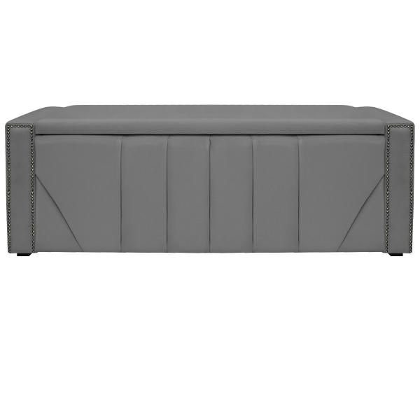 Imagem de Calçadeira Baú King Minsk P02 195 cm para cama Box Suede - Amarena Móveis