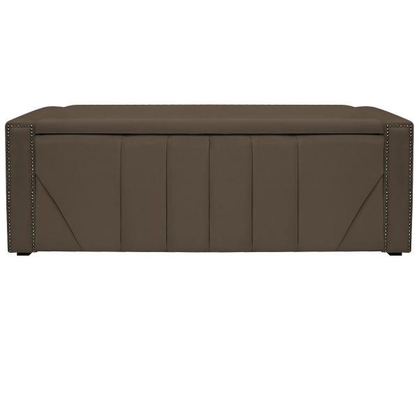 Imagem de Calçadeira Baú King Minsk P02 195 cm para cama Box Suede - Amarena Móveis