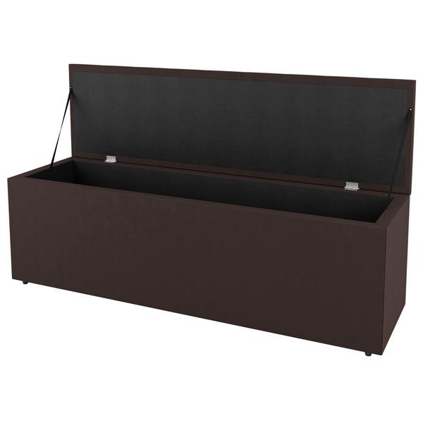 Imagem de Calçadeira Baú King Size Grace 190cm Sintético Marrom - Desk Design