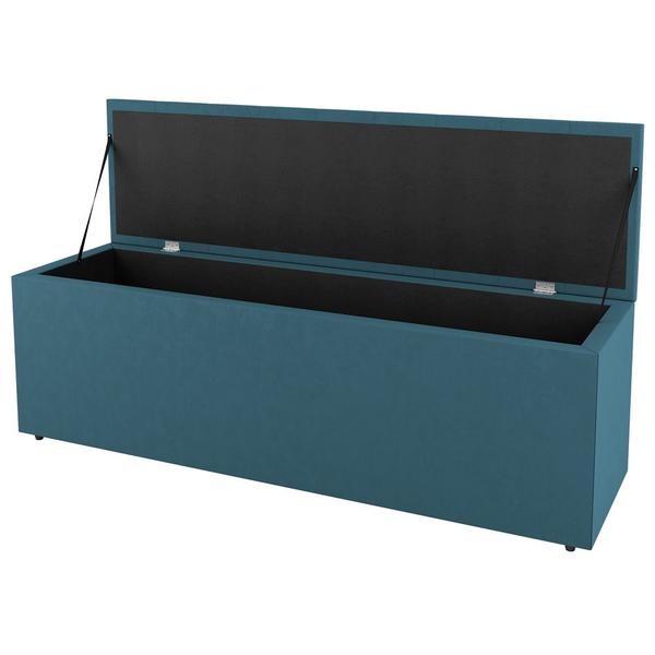 Imagem de Calçadeira Baú King Size Grace 190cm Suede Turquesa - Desk Design