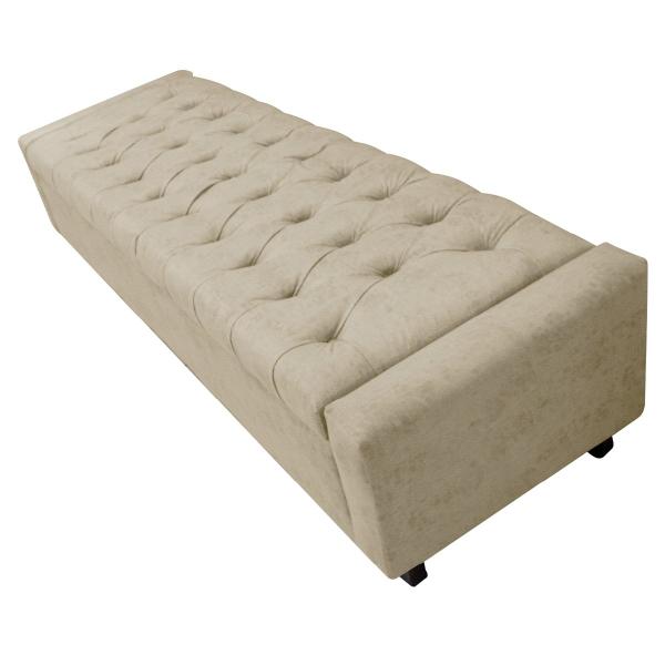 Imagem de Calçadeira Baú Queen Everest P02 160 cm para cama Box Corano - Doce Sonho Móveis