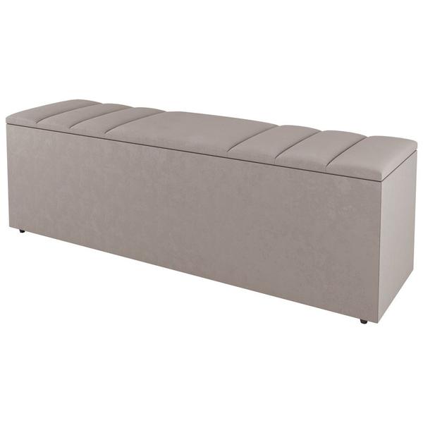 Imagem de Calçadeira Baú Queen Size Grace 160cm Suede Bege - Desk Design