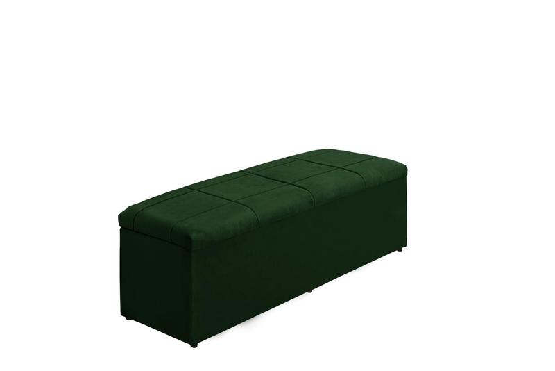 Imagem de Calçadeira Baú Raissa 138 cm Suede Verde