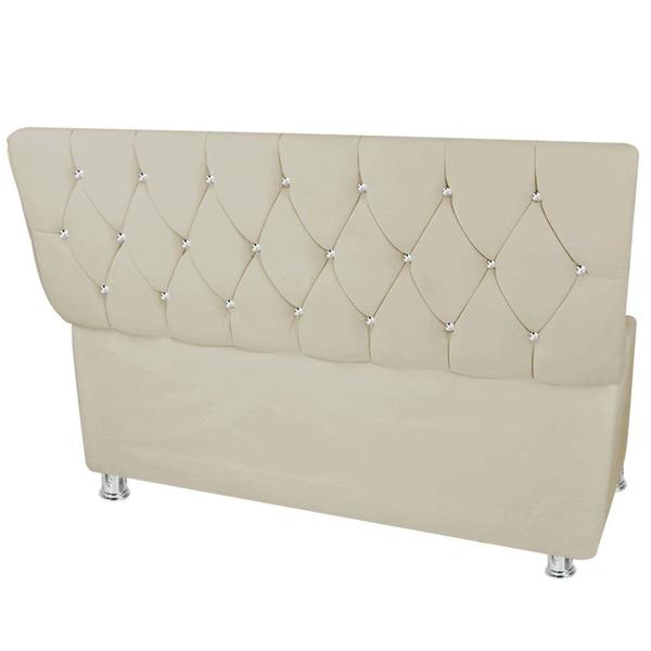 Imagem de Calçadeira Baú Sapateira para Quarto Closet Decoração c/ Botão Strass Grecia 0.90 Nanda Decor