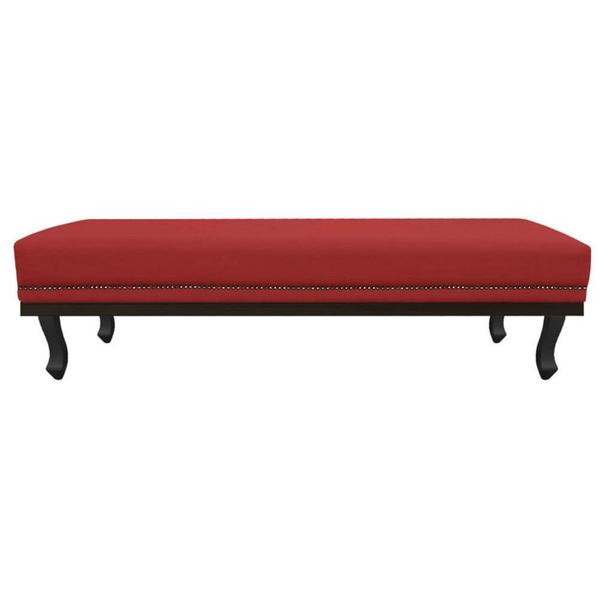 Imagem de Calçadeira Casal Orlando P02 140 cm para cama Box Corano Vermelho - Amarena Móveis