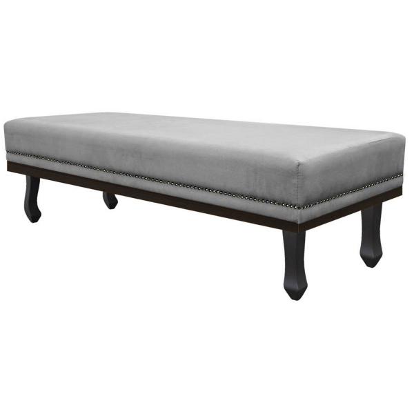 Imagem de Calçadeira Casal Orlando P02 140 cm para cama Box Suede - Amarena Móveis