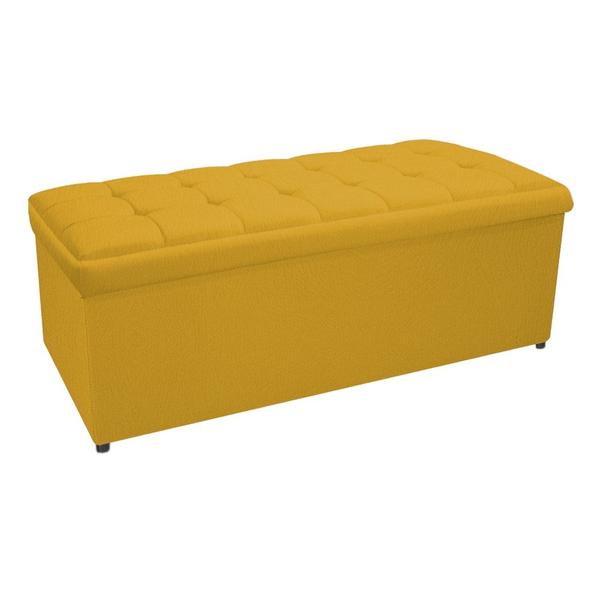 Imagem de Calçadeira Copenhague 195 cm King Size Suede Amarelo AM Decor