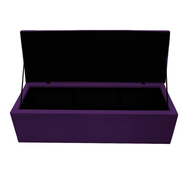 Imagem de Calçadeira Copenhague 195 cm King Size Suede Roxo AM Decor