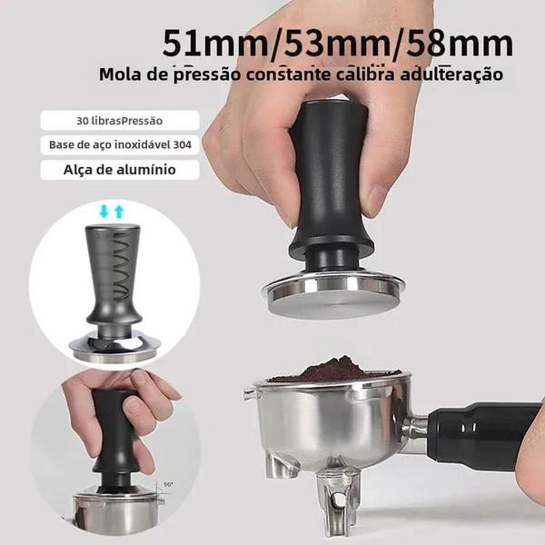 Imagem de Calcadeira de Café 51mm/53mm/58mm para Delonghi e Breville - 30lbs de Pressão