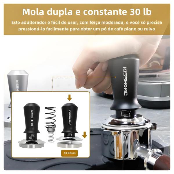 Imagem de Calcadeira de Café 51mm/53mm/58mm para Máquina de Espresso Breville - Pressão Constante