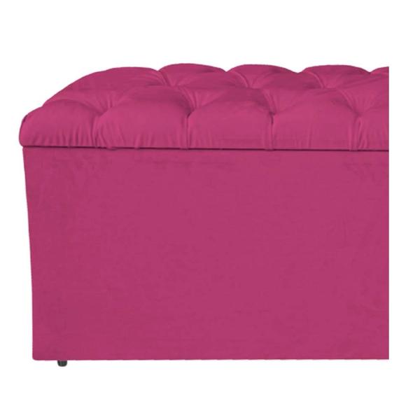 Imagem de Calçadeira Estofada Liverpool 140 cm Casal Suede Pink - Amarena Móveis