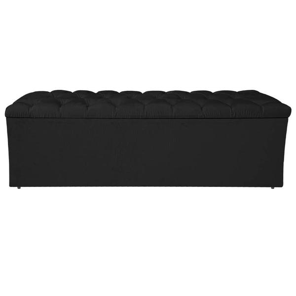 Imagem de Calçadeira Estofada Liverpool 160 cm Queen Size Suede Preto - Amarena Móveis